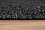 Beverly Rug Easy Jute Large Rug 9x12 Solid Washable Durable Outdoor Indoor Area Rugs for Living Dining Room Patio Office Stain Resistant Non Shedding Indoor Outside Carpet (9 x 12 Dark Gray)