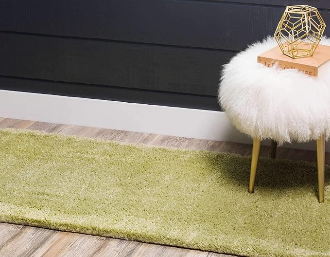 Unique Loom Solo Collection Area Rug - Calabasas (2' 2" x 13' Runner, Light Green)