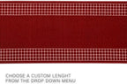 Custom Made Runner Rug for Kitchen Foyer Hallway Entry Choose Your Length 26 Inch Wide Geometric Checkered Design Red Color (16 feet x 26 inch)