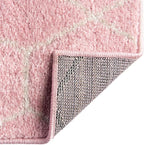 Unique Loom Trellis Frieze Collection Area Rug - Geometric (10' x 13', Light Pink/ Ivory)