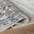 Rugshop Marble Swirl Distressed Gray Area Rug 2' x 3' Modern Indoor Rug for Entryway, Doormat, or Kitchen Easy to Clean, Durable, Kid & Pet Friendly