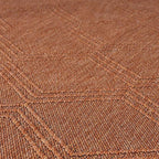 LUXE WEAVERS Modern Farmhouse Orange 9x12 Washable Area Rug, Anti-Slip Diamond Pattern Carpet