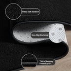 Runner Rug for Hallway, 2x8 Feet Non-Slip Washable Black Long Area Rug Runners for Hallways Bedroom, Soft Modern Comfy Memory Foam Runner Rugs Indoor Carpet for Kitchen Entrance Living Room