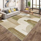 Abstract Geometry Rugs for Home Decor, 4x6 ft, Minimalist Geo Arched Area Rugs for Living Room, Soft Non Slip Washable Mid Century Modern Carpet Bedroom Decorations Dt-Ghf-19