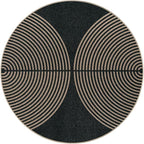 Lahome Modern Rainbow Round Washable Rug, 3ft Circular Indoor Outdoor Entryway Patio Rug, Farmhouse Non Slip Non Shedding Small Round Carpet for Bedroom Porch Living Room Decor