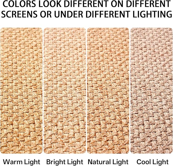 Washable Area Rug 6x9 Large Jute Like Rug for Living Room, Soft Non Slip Rugs Carpet for Dining Room Bedroom Cotton Boho Woven Braided Rugs Home Office Decor, Brown
