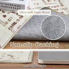 jinchan Boho 2x3 Rugs for Entryway - Machine Washable Doormat Moroccan Soft Throw Rug Bohemian Diamond Non-Slip Carpet for Entrance Kitchen Laundry Room Bedroom (2‘x3', Mocha)