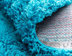 Unique Loom Solid Shag Collection Area Rug (8' Round, Turquoise)