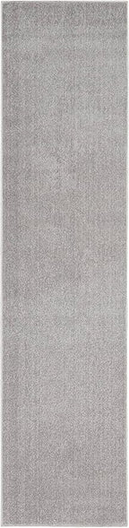 Nourison Home Nourison Essentials Silver Grey 2'2" x 14' Area Rug - Easy Clean, Non Shedding, Bed Room, Living Room, Dining Room, Kitchen (14' Runner)