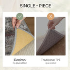 GENIMO No Crease Non Slip 6x9 Area Rugs for Living Room, Craft Woven Modern Abstract Rug, Soft Floor Carpet, Single-Piece Rugs for Bedroom, Dining Room, Office, Dark Gray Brown