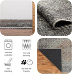 Keen Home Design 8x10 Rug - Machine Washable Area Rug with Non-Slip Backing, Ideal for Living Room, Dining Room, Bedroom - Vintage, Easy Clean, Durable, Low Pile - (8' x 10')