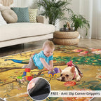 Peacock Peony Rugs for Bedroom - 4x5 Rug, Classic Peacock Peony Area Rugs for Living Room, Oriental Carpet, Floral Plant Washable Area Mat, Aesthetics Carpet - Peafowl Home Decor & Gifts