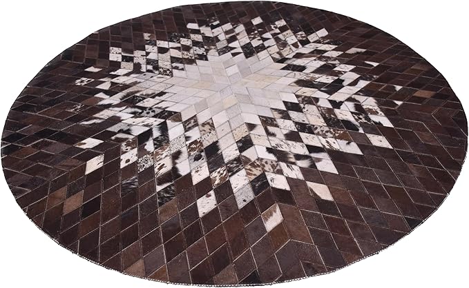 Round Area Rug – Soft and Durable Floor Mat for Living Room, Bedroom, or Entryway – Non-Slip Modern Carpet for Home Decor & Interior Styling(White 7X7)