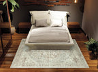 Bloom Rugs Washable Non-Slip 5' x 7' Rug - Beige/Gray Traditional Area Rug for Living Room, Bedroom, Dining Room, and Kitchen - Exact Size: 5' x 7'