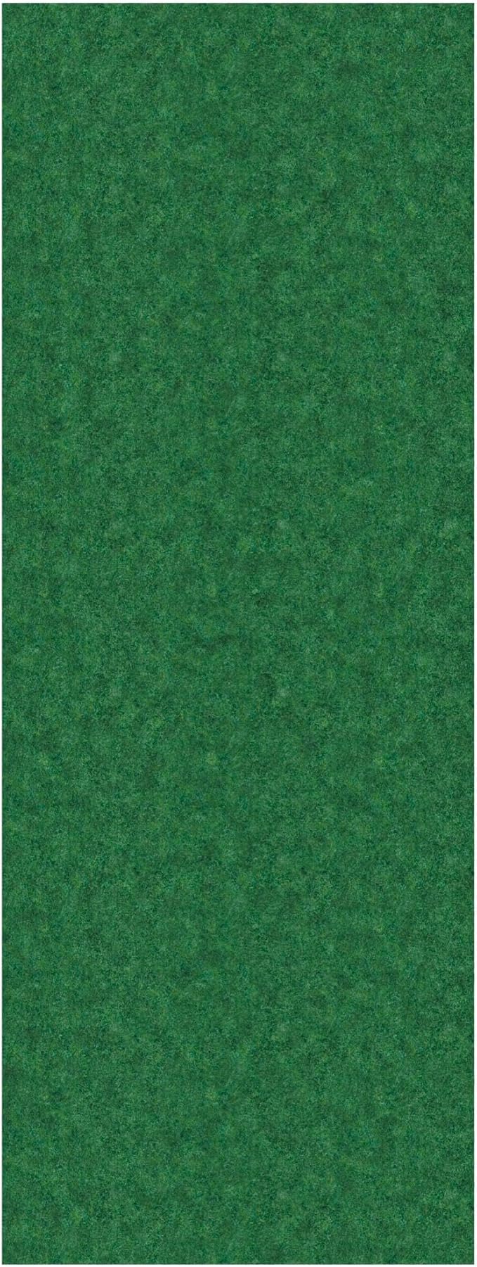 Ottomanson 2'7" x 51' Hallway Runner with Scraper Pile - Extra Durable Non-Slip Rug Mat for Indoor & Outdoor Use - Ideal for Kitchen, Entryway & Garage - High-Traffic Carpet, Green