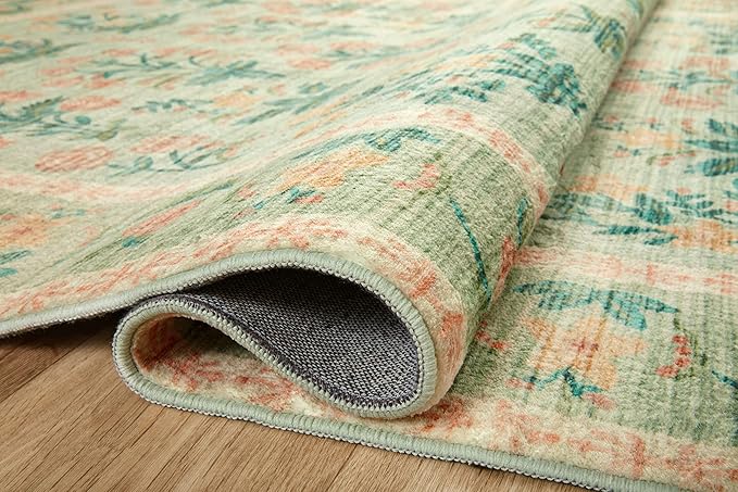 Loloi Rifle Paper Co. Eden Collection EDE-01 Mughal Rose Blush 8'-6" x 11'-6" Area Rug feat. CloudPile™