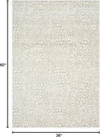Abani Beige Cheetah Print Area Rug Rugs, Arto Collection - Contemporary Durable Accent Rug (3' x 5')