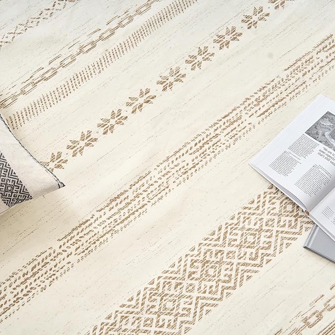 jinchan Boho 2x3 Rugs for Entryway - Moroccan Machine Washable Doormat Soft Bohemian Small Throw Rug Non-Slip Carpet for Entrance Kitchen Laundry Room Bedroom (2‘x3', Beige)
