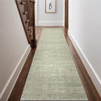 Art&Tuft Non-Slip Runner Rug - 2x12 Runner Rug Washable Low-Pile Rugs Runners, Soft Distressed Carpet Runner for Bedroom Bathroom Kitchen Laundry Living Room, Green