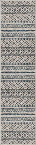 KUTA Boho Runners for Hallways 2x8 Light Brown Black Moroccan Washable Runner Rug Non-Slip Vintage Kitchen Rugs Ultra Soft Distressed Geometric Floor Carpet for Bedroom Laundry Living Room