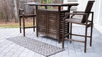 Unique Loom Outdoor Trellis Collection Area Rug - Tribal Trellis (2' x 6' 1" Runner, Charcoal Gray/ Natural)