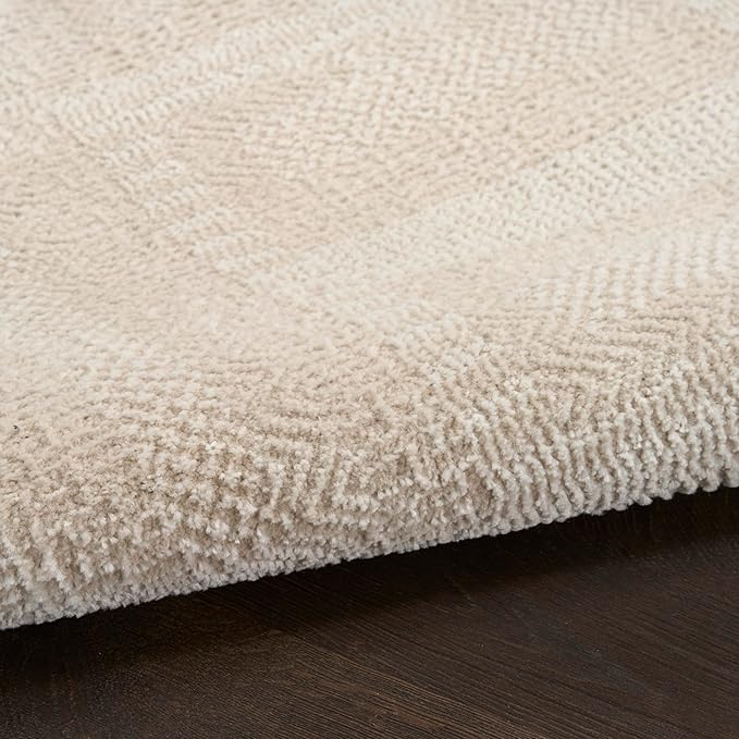 Nourison Nordic Taupe 8' x 10' Scandinavian Area Rug - Easy Cleaning, Non Shedding, Bed Room, Living Room, Dining Room, Kitchen (8' x 10')