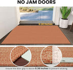 IOHOUZE Small Area Rug 2x3 Washable Woven Rugs for Entryway Non Slip Rubber Backed Front Door Rugs Indoor Doormat Throw Rug Floor Carpet for Entrance Kitchen, Rustic Orange