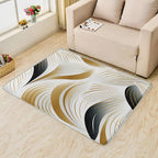 Elegant Wave Design Rug, 4x7 Rug, Abstract Rugs for Entryway, Modern Large Area Rug, Washable Rug Non Slip Soft Indoor Carpet, Kids and Pets Friendly, Elegant Wave Design Home & Room Decor