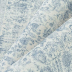 Blue Runner Rug 3x10 Hallway Machine Washable Kitchen Vintage Distressed Non Slip Long Carpet Indoor Retro Floral Bedroom Accent Throw Rug for Bathroom Office Laundry Dining Room