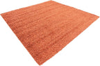 Unique Loom Solid Shag Collection Area Rug (8' Square, Terracotta)