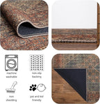 Keen Home Design 2x7 Rug - Machine Washable Runner Rug with Non-Slip Backing, Ideal for Hallway, Entryway, Kitchen, Laundry Room - Vintage, Easy Clean, Durable, Low Pile Rug - (2'6" x 7')