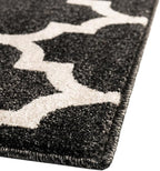 Rugs.com Lattice Collection Rug – 5' x 8' Black Medium Rug Perfect for Bedrooms, Dining Rooms, Living Rooms