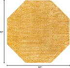 Unique Loom Finsbury Collection Area Rug - Kate (5' 3" Octagon, Yellow)