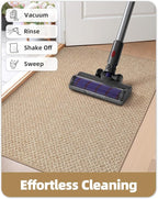 Color&Geometry Ultra Thin Indoor Door Mat Non Slip Rubber Backed Dirt Trapper 24"x36"(Rolled-up NO Creases), Rugs for Entryway, Front Door Mat Indoor Washable Low-Profile Entry Mat, Khaki