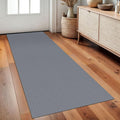 2x5 Ft Runner Rug Washable Runners for Hallways Kitchen Runner Rug with Rubber Backing Cotton Entryway Runner Indoor, Woven Floor Carpet for Hall Kitchen Bedroom, Grey