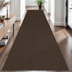 EARTHALL Washable Runner Rug 3x10 Ft Non Slip Runners for Hallways Long Cotton Rubber Backed Kitchen Runner Braided Indoor Floor Carpet Runners for Entryway, Hallway, Kitchen, Brown/Coffee