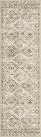 KILOCOCO Hallway Runner Rug 3'x10' Runners for Hallways Washable Runner Rug Non Slip Rubber Backed Low-Pile Runners for Bedroom Kitchen Living Room Laundry Room Boho Rugs, Beige/Gray/Green