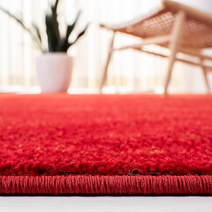 SAFAVIEH Adirondack Collection Area Rug - 6'7" Square, Red & Grey, Modern Ombre Design, Non Shedding & Easy to Clean, Ideal for Living Room, Bedroom, Office, Dining Space (ADR113Q)