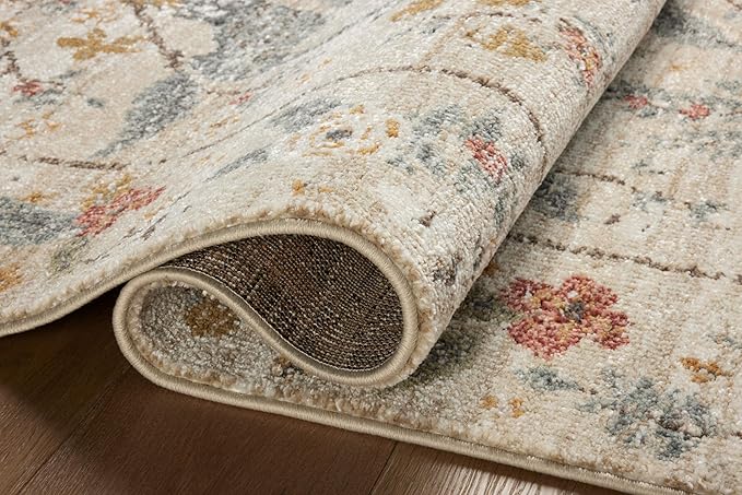 Loloi Rifle Paper Co. Laurel Collection LAU-05 Ivory 5'-3" x 7'-8" Area Rug