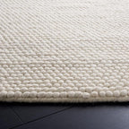 Safavieh Natura Collection Area Rug - 11' Round, Ivory, Handmade Wool Blend, Textured Design, Ideal for Living Room, Bedroom, Dining Space (NAT620A)