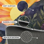 Boho Sun Area Rugs 5x6ft, Radiant Sunburst Rugs for Kids Bedroom, Geometric Solar Office Rug Low Pile are Not Stumbling Foot for Living Room End Table Nursery