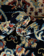 Unique Loom Sialk Hill Collection Area Rug - Washington (9' x 12' 2" Rectangle Navy Blue/Cream)