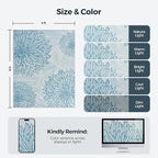 WITSHOCK 6x9 Washable Rug for Living Room,Modern Floral Distress Print Pattern Area Rugs,Stain Resistant with Non Slip Backing Carpet for Dining Room,Bedroom & Home Decor,Blue/Light Blue