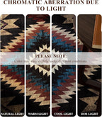 YIHOUSE Rustic Cabin Area Rug 4x6,Machine Washable Lodge Bear Rug,Non-Slip Low Pile Print Pattern Western Aztec Rug for Living Room Bedroom