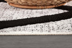 CAMILSON Modern Runner Rug 2x7 Luxury Diamond Pattern Micro Loop Hallway Rugs Soft High-Low Pile Stain Resistant Easy to Clean Non-Shedding Durable Entryway Kitchen Indoor Area Carpet (Black/Gray)