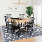 KILOCOCO Living Room Rug 5x7 Area Rug Printed Boho Washable Bedroom Rugs Non Slip Soft Large Moroccan Rubber Backed Indoor Rugs for Dining Room Office Farmhouse Geometric Carpet,Dark Grey