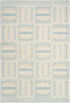 Nourison Home Nordic Ivory Blue 5' x 7' Area Rug - Easy Clean, Non Shedding, Bed Room, Living Room, Dining Room, Kitchen (5' x 7')