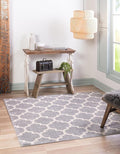 Rugs.com Lattice Collection Rug – 10 Ft Square Light Gray Medium-Pile Rug Perfect for Living Rooms, Kitchens, Entryways