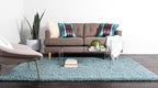 Unique Loom Solid Shag Collection Area Rug (7' 1" x 10' Rectangle, Light Slate Blue)