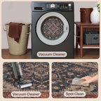 Tangsoo 2x3 Washable Rug for Entryway, Vintage Non Slip Small Area Rug, Indoor Front Door Rug, Print Door Mat Small Carpet, Soft Low Pile Rugs for Entrance Kitchen Bedroom Dark Blue/Orange